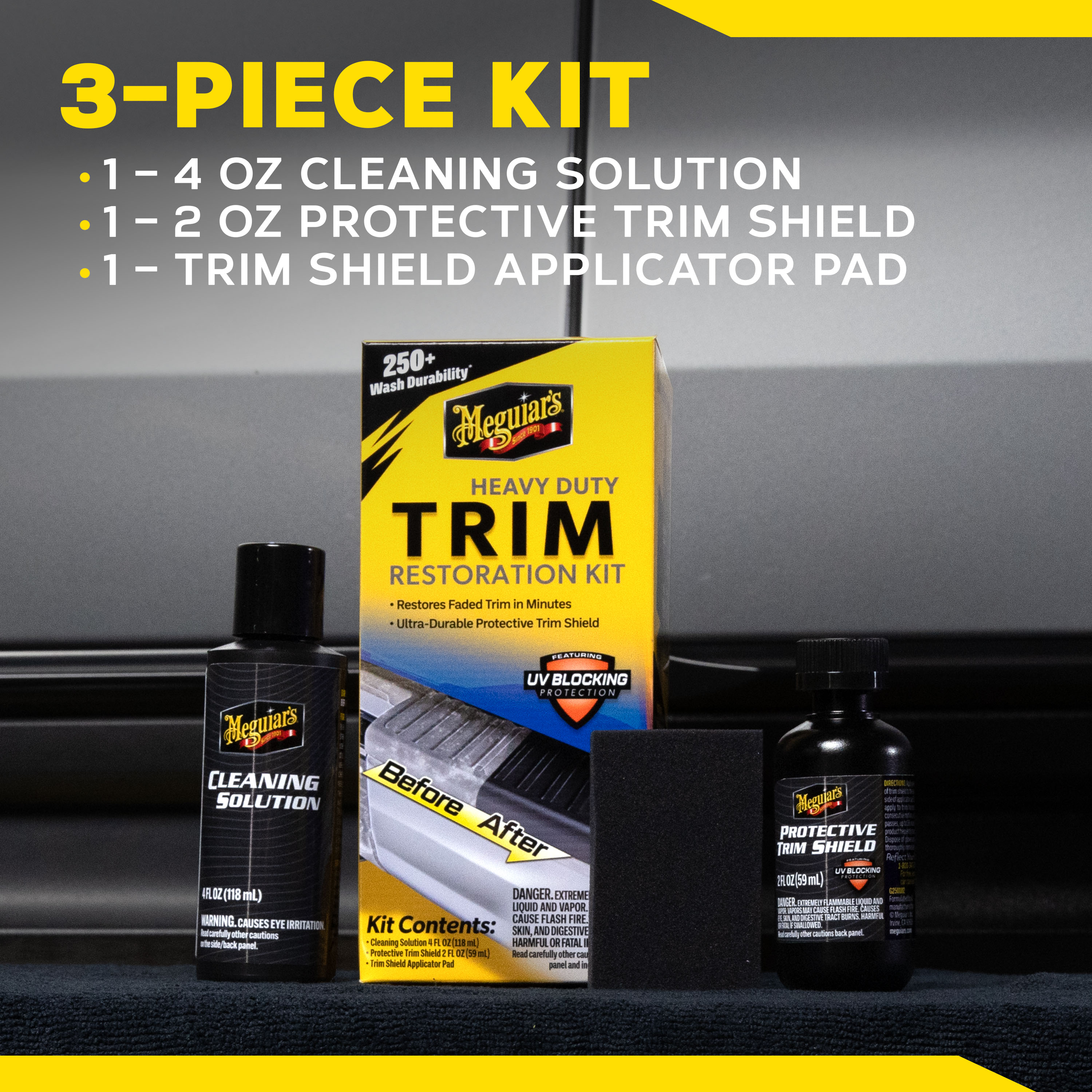 Meguiar's Heavy Duty Trim Restoration Kit - Ultra-Durable